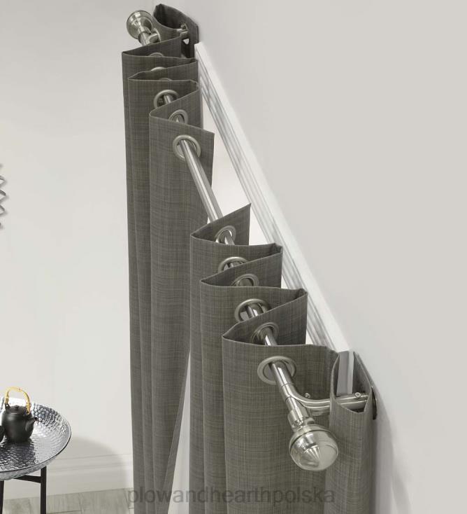 Plow & Hearth Regulowane karnisze zaciemniające thermaplus z przelotką 02XR63211 artykuły gospodarstwa domowego