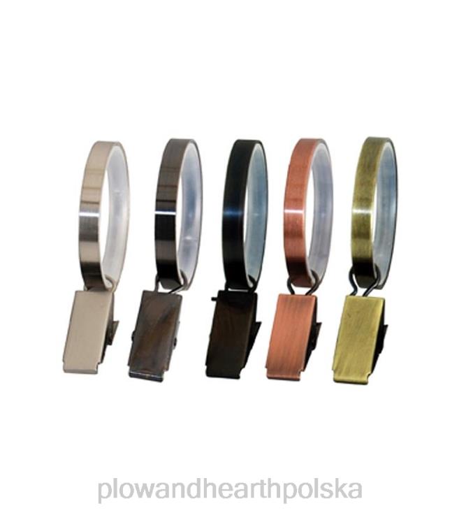 Plow & Hearth kółka do zasłon, zestaw siedmiu sztuk - brąz 02XR62635 artykuły gospodarstwa domowego