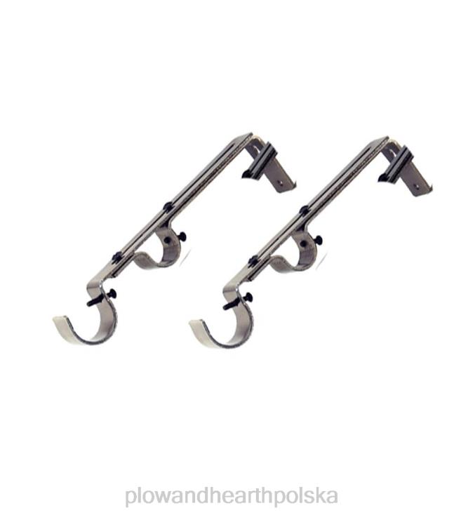 Plow & Hearth wsporniki dwuprętowe, para - espresso 02XR62637 artykuły gospodarstwa domowego