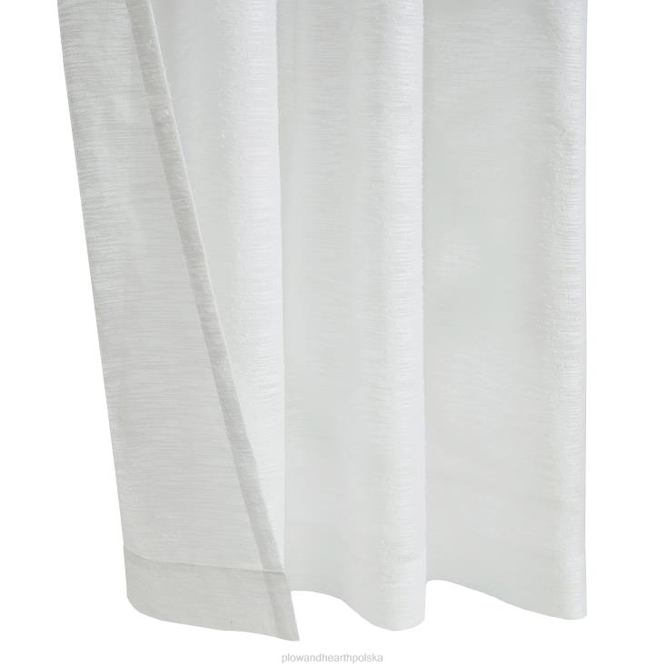 Plow & Hearth Górny panel zasłonowy z przezroczystą przelotką szmerglową - jasnoszary - 52 