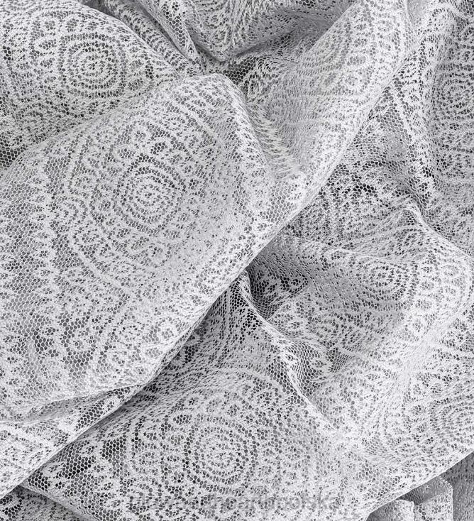 Plow & Hearth Koronkowe zasłony w paski medalion 02XR62615 artykuły gospodarstwa domowego