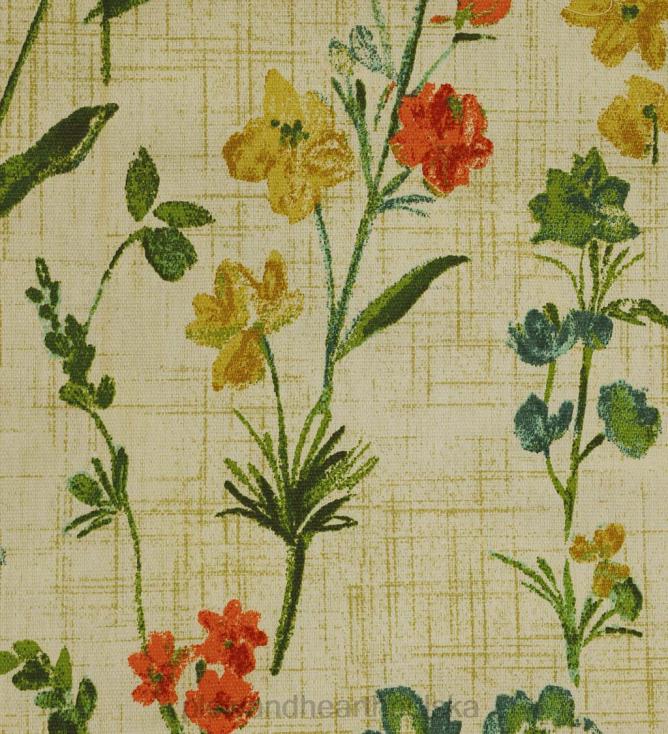 Plow & Hearth Zasłony o wyglądzie lnu w kwiaty firmy Rockport z wiązaniami 02XR62557 artykuły gospodarstwa domowego