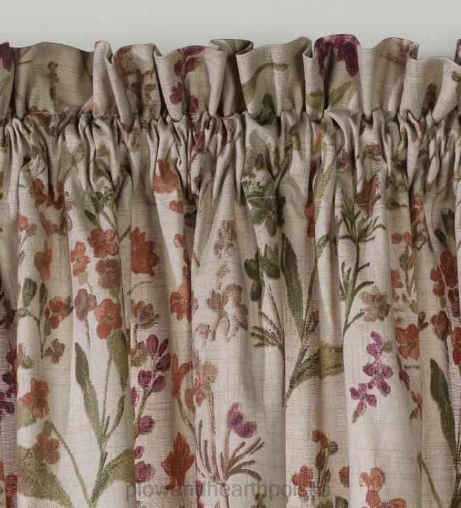 Plow & Hearth Zasłony o wyglądzie lnu w kwiaty firmy Rockport z wiązaniami 02XR62557 artykuły gospodarstwa domowego