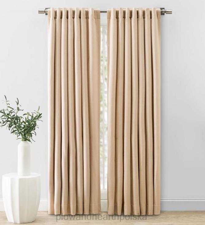 Plow & Hearth bawełniany panel zasłonowy w jodełkę 02XR62577 artykuły gospodarstwa domowego