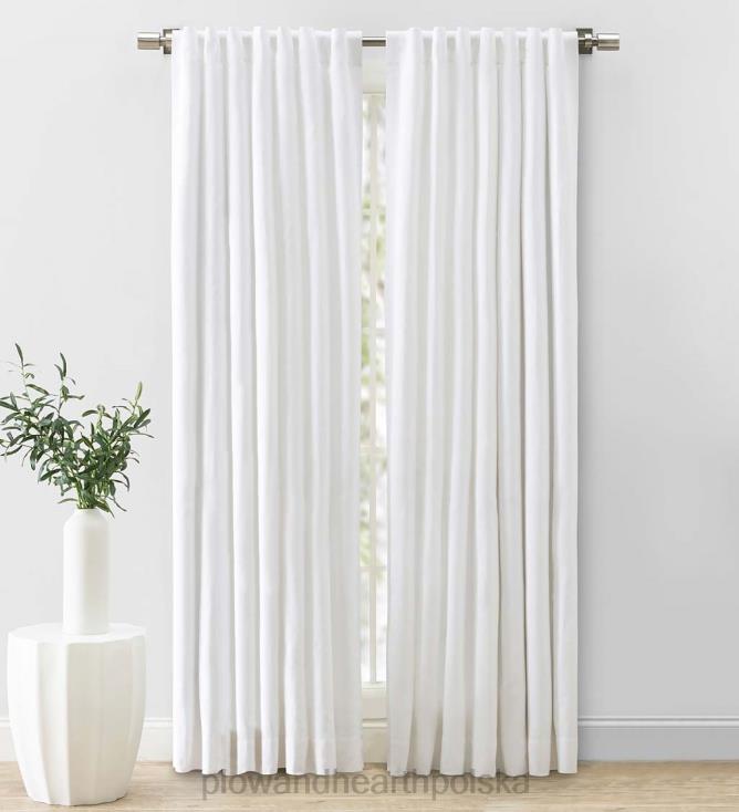 Plow & Hearth bawełniany panel zasłonowy w jodełkę 02XR62577 artykuły gospodarstwa domowego