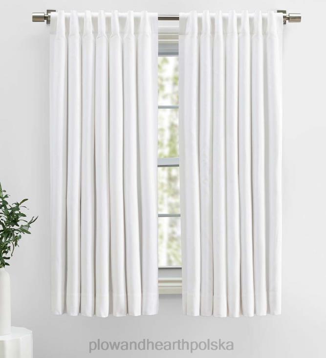 Plow & Hearth bawełniany panel zasłonowy w jodełkę 02XR62577 artykuły gospodarstwa domowego