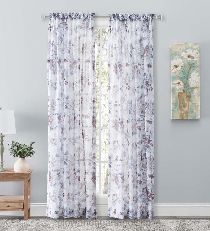 Plow & Hearth fantazyjne, przezroczyste, panelowe zasłony i falbany z kieszeniami na drążki 02XR62600 artykuły gospodarstwa domowego