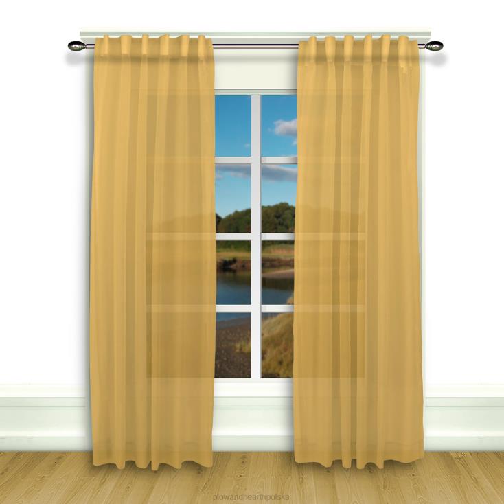 Plow & Hearth pary plisowanych paneli zasłonowych Layla - toffi - 63" x 104" 02XR62603 artykuły gospodarstwa domowego