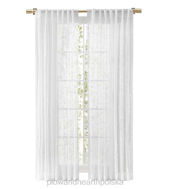 Plow & Hearth przezroczyste zasłony w kwiaty 02XR62604 artykuły gospodarstwa domowego