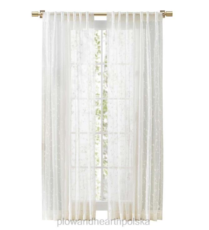 Plow & Hearth przezroczyste zasłony w kwiaty 02XR62604 artykuły gospodarstwa domowego