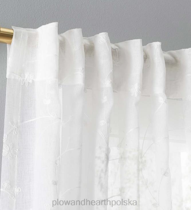 Plow & Hearth przezroczyste zasłony w kwiaty 02XR62604 artykuły gospodarstwa domowego