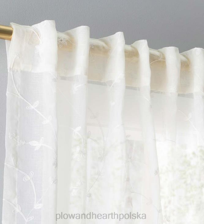 Plow & Hearth przezroczyste zasłony w kwiaty 02XR62604 artykuły gospodarstwa domowego