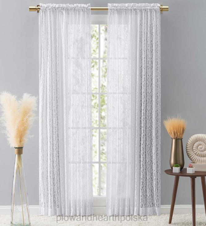 Plow & Hearth tkane koronkowe zasłony 02XR62614 artykuły gospodarstwa domowego