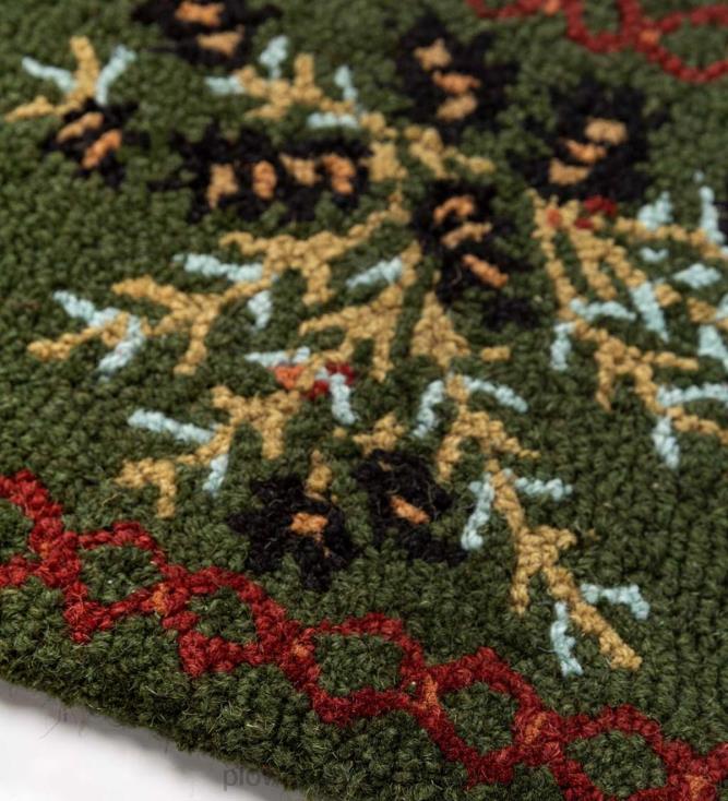 Plow & Hearth Chodnik wełniany wykonany ręcznie z szyszki, 1' x 4' 02XR61749 dywaniki i maty