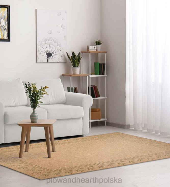 Plow & Hearth Dywan z nadrukiem bloków Toulouse do użytku wewnątrz i na zewnątrz 02XR61798 dywaniki i maty