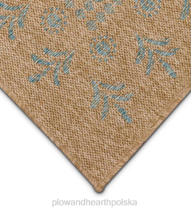 Plow & Hearth Dywan z nadrukiem bloków Toulouse do użytku wewnątrz i na zewnątrz 02XR61798 dywaniki i maty