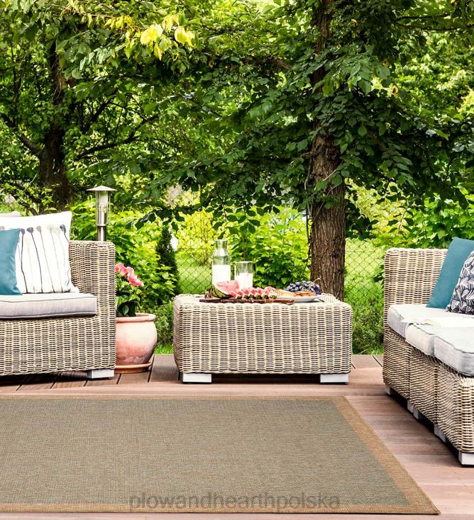 Plow & Hearth Dywan z nadrukiem w kształcie granicy Tuluzy do użytku wewnątrz i na zewnątrz 02XR61799 dywaniki i maty