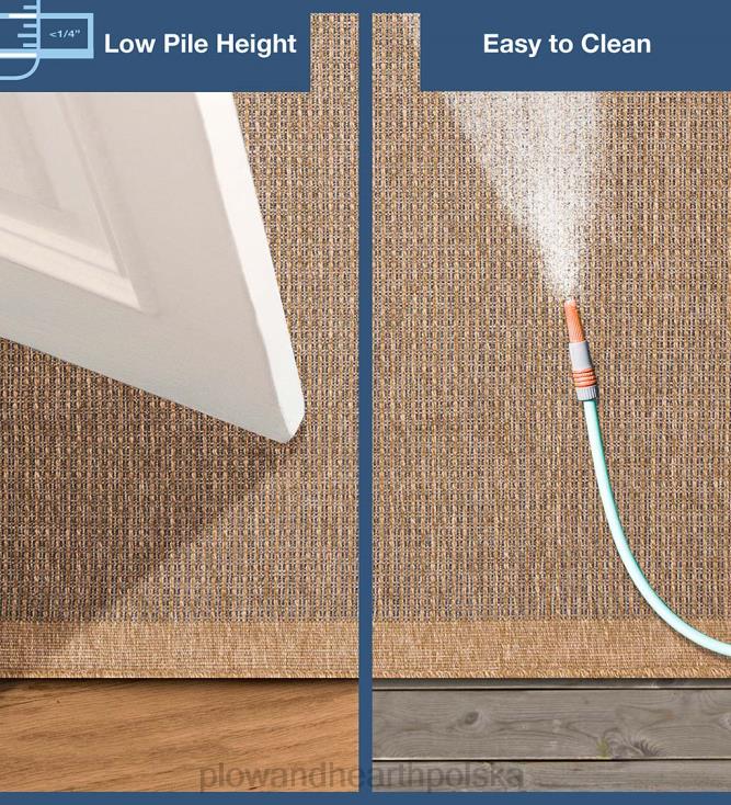 Plow & Hearth Dywan z nadrukiem w kształcie granicy Tuluzy do użytku wewnątrz i na zewnątrz 02XR61799 dywaniki i maty