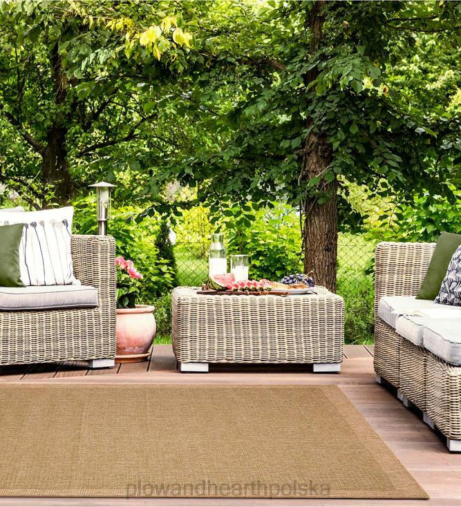 Plow & Hearth Dywan z nadrukiem w kształcie granicy Tuluzy do użytku wewnątrz i na zewnątrz 02XR61799 dywaniki i maty