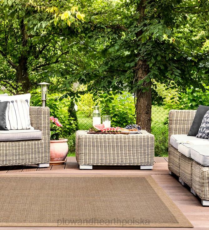 Plow & Hearth Dywan z nadrukiem w kształcie granicy Tuluzy do użytku wewnątrz i na zewnątrz 02XR61799 dywaniki i maty