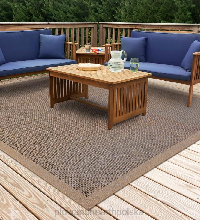 Plow & Hearth Dywan z nadrukiem w kształcie granicy Tuluzy do użytku wewnątrz i na zewnątrz 02XR61799 dywaniki i maty