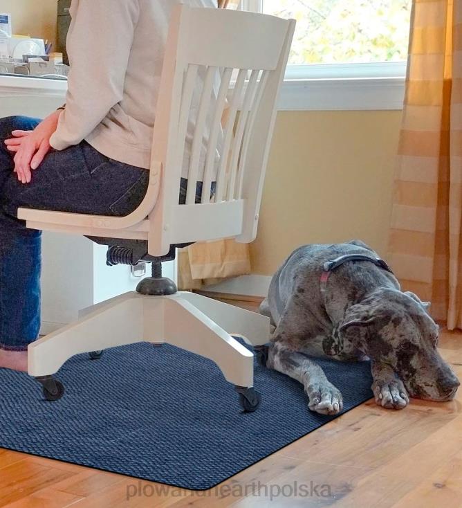 Plow & Hearth Mata na krzesło na biurko Burbury Weave - szara 02XR61782 dywaniki i maty