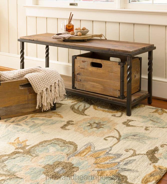 Plow & Hearth Wełniany dywanik parkside w kwiaty 02XR61840 dywaniki i maty