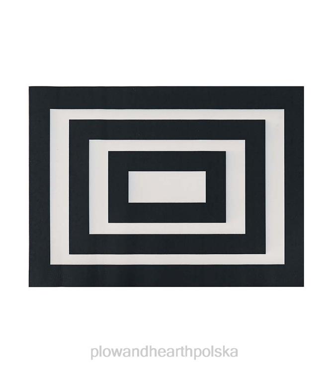 Plow & Hearth czarno-biała mata do nakładania warstw 02XR61930 dywaniki i maty