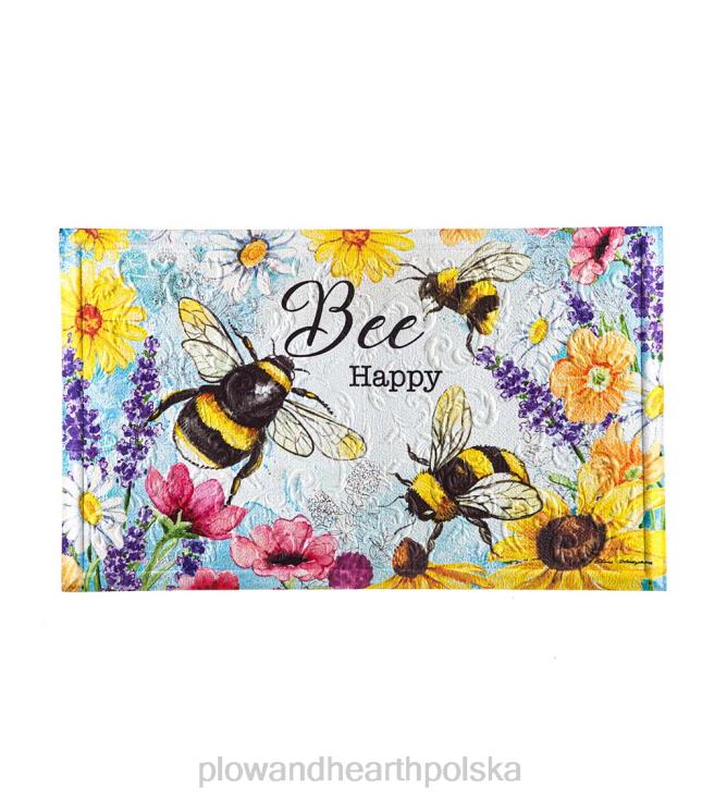 Plow & Hearth Wytłoczona mata podłogowa Bee Happy 02XR61904 dywaniki i maty