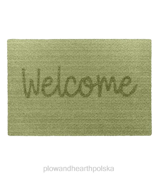 Plow & Hearth Wycieraczka powitalna o wyglądzie sizalu - zielona 02XR61935 dywaniki i maty