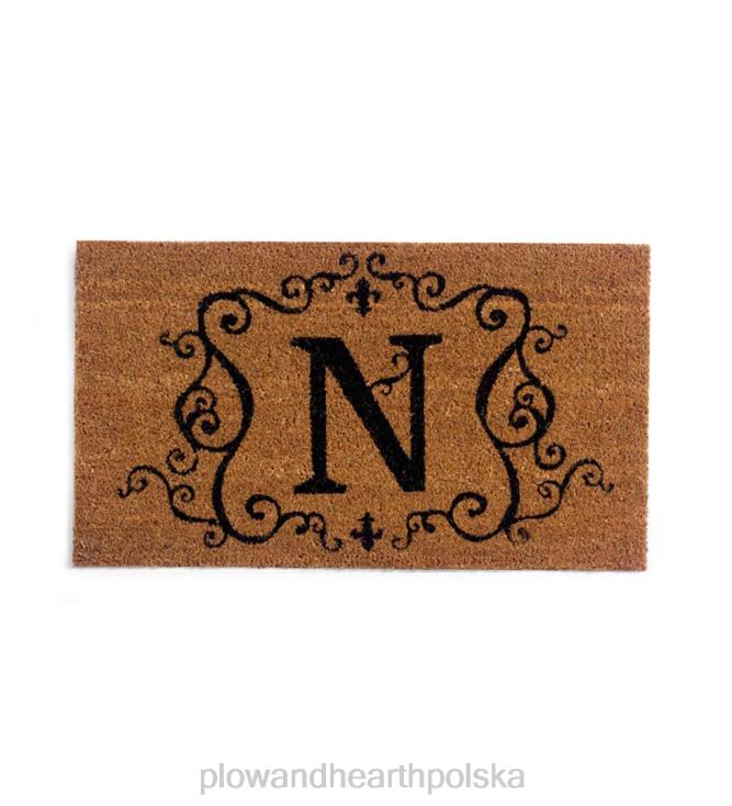 Plow & Hearth Wycieraczka z kokosa z monogramem - n 02XR63126 dywaniki i maty