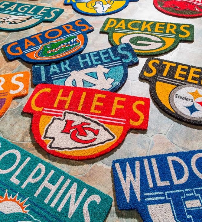 Plow & Hearth Wycieraczka z włókna kokosowego w kształcie nfl - korsarze 02XR61589 dywaniki i maty
