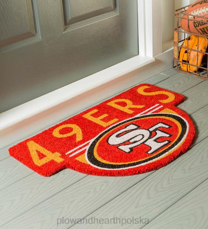 Plow & Hearth Wycieraczka z włókna kokosowego w kształcie nfl - korsarze 02XR61589 dywaniki i maty