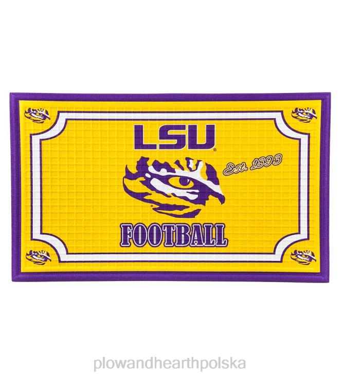 Plow & Hearth Wycieraczka z wytłoczonym wzorem do użytku wewnątrz/na zewnątrz, z dumą drużyny uniwersyteckiej - lsu 02XR61434 dywaniki i maty