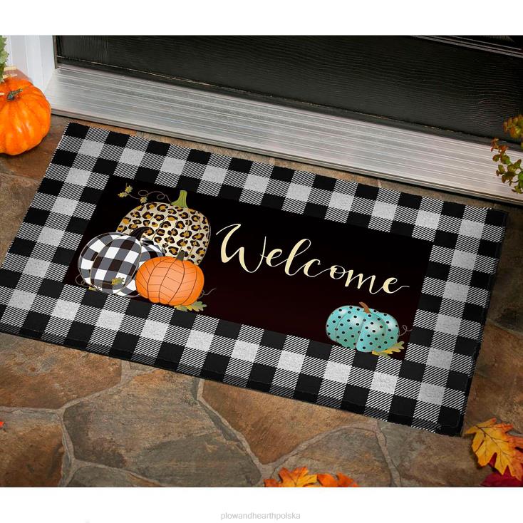 Plow & Hearth sassy print dynie sassafras przełącznik mat 02XR61570 dywaniki i maty