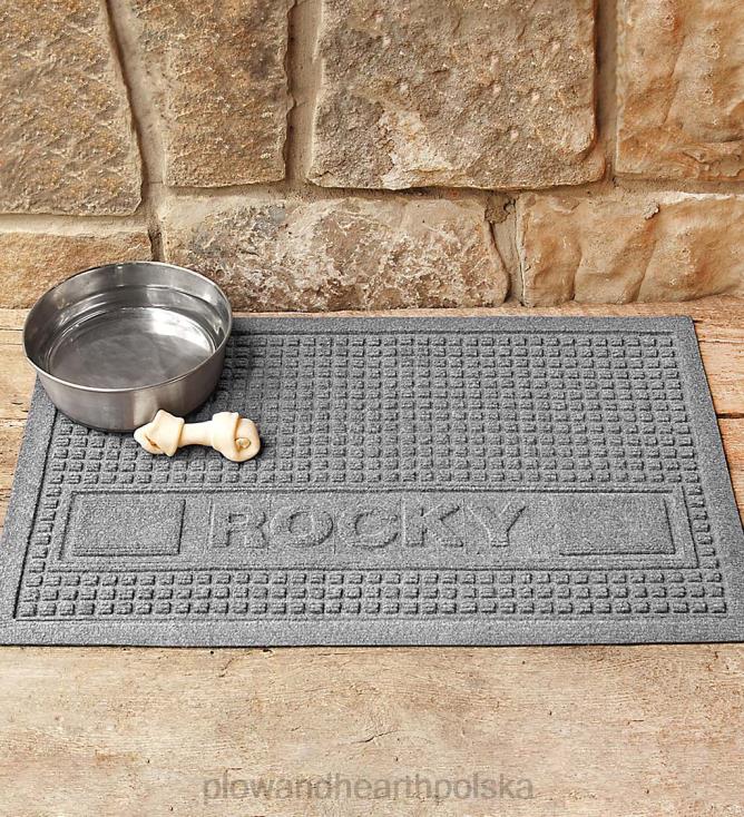 Plow & Hearth spersonalizowana wycieraczka dla zwierząt w kształcie kwadratów świstaka wodnego 02XR61299 dywaniki i maty