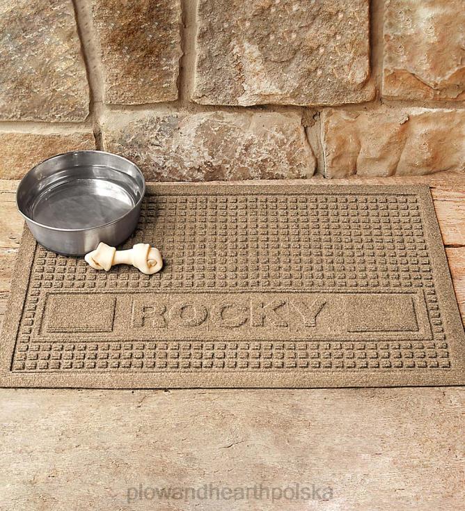 Plow & Hearth spersonalizowana wycieraczka dla zwierząt w kształcie kwadratów świstaka wodnego 02XR61299 dywaniki i maty