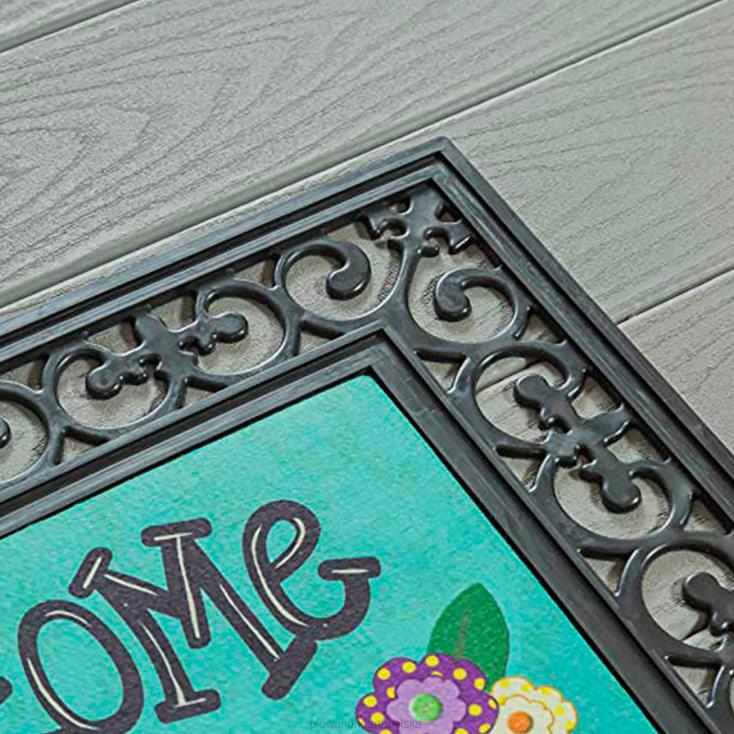 Plow & Hearth witajcie wszyscy, zestaw flag ogrodowych z juty i mat sassafrasowych 02XR61966 dywaniki i maty