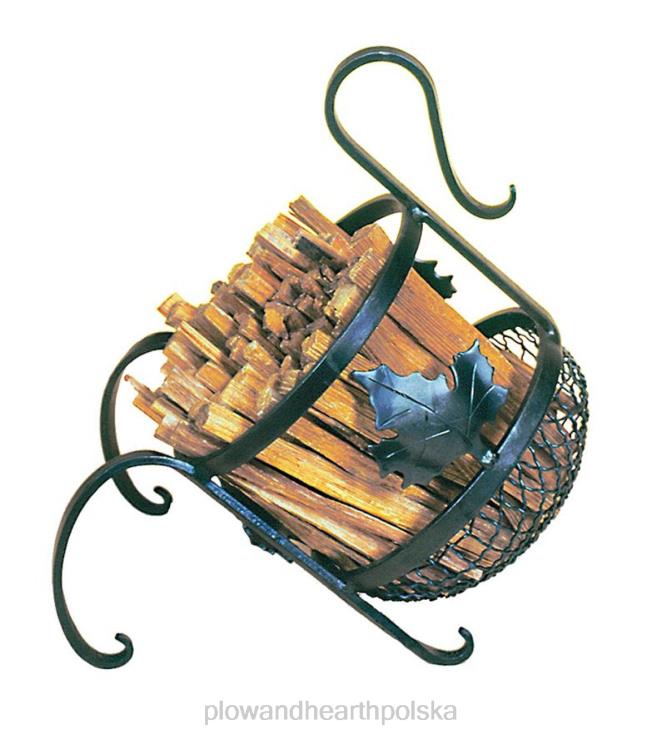 Plow & Hearth Pojemnik z drewna liściastego klonu o wadze 4 funtów. tłuste drewno - grafit 02XR62715 kominek