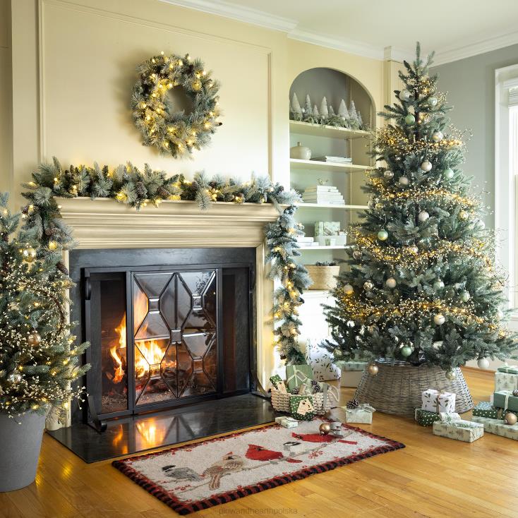 Plow & Hearth Ekran przeciwpożarowy z płaskiego szkła hartowanego na Manhattanie 02XR62823 kominek