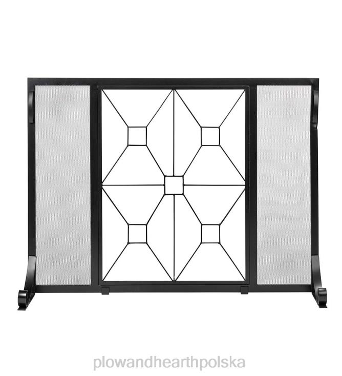 Plow & Hearth Ekran przeciwpożarowy z płaskiego szkła hartowanego na Manhattanie 02XR62823 kominek