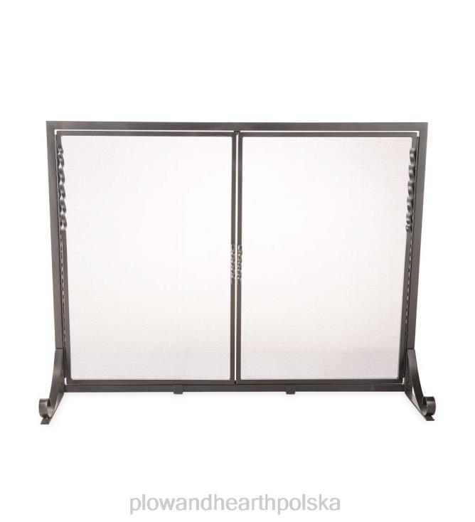 Plow & Hearth Głęboka zasłona przeciwpożarowa z drzwiami 02XR62889 kominek