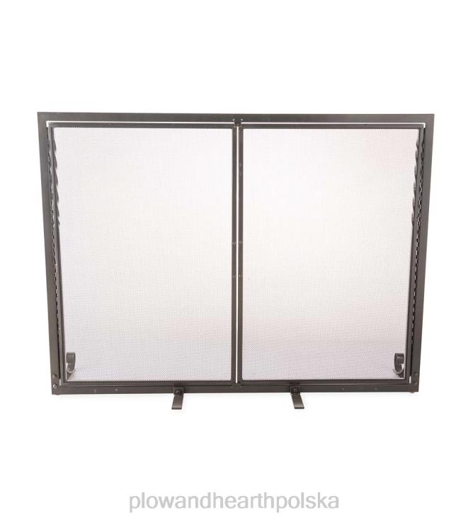 Plow & Hearth Głęboka zasłona przeciwpożarowa z drzwiami 02XR62889 kominek