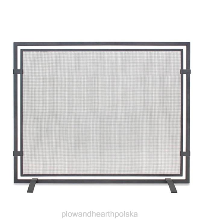 Plow & Hearth Sinclair jednopanelowy ekran kominkowy w naturalnym wykończeniu żelaza - żelazo 02XR62879 kominek