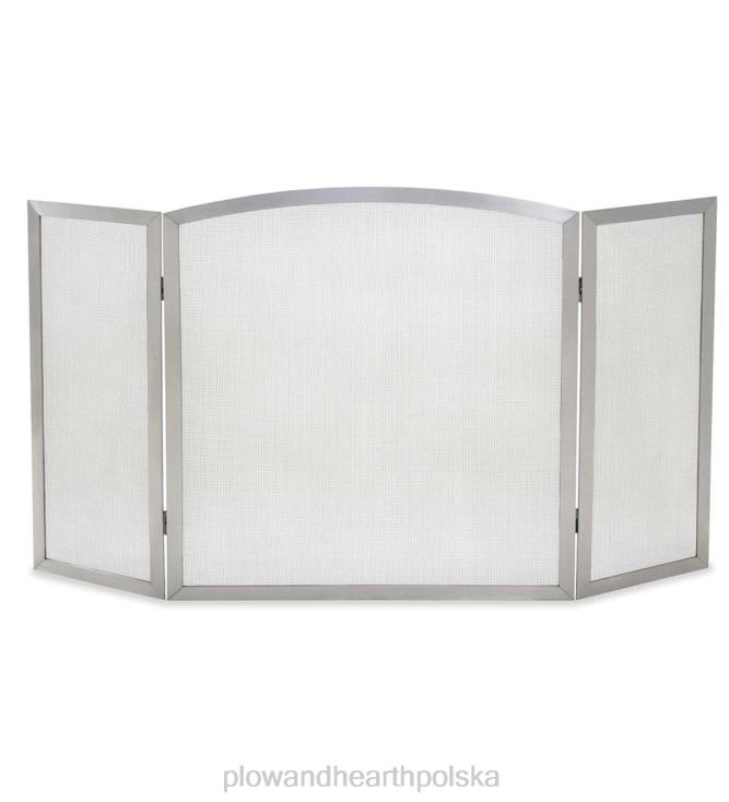 Plow & Hearth Składana osłona kominkowa Newport ze stali nierdzewnej - stal nierdzewna 02XR62922 kominek