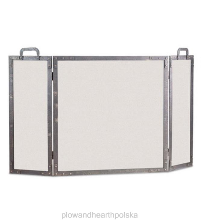 Plow & Hearth kute żelazne ekrany kominkowe ze starego świata, uchwyt na drewno i zestaw narzędzi 02XR62778 kominek