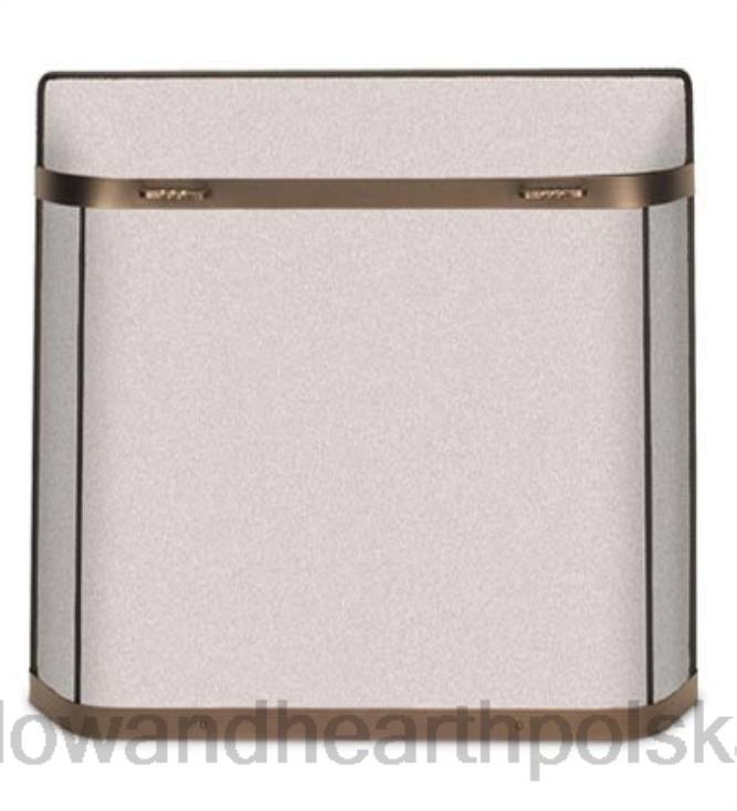 Plow & Hearth Średnia, niestandardowa osłona przeciwiskrowa z serii żelaznej - od 1501 do 2300 cali kwadratowych - czarna 02XR62917 kominek