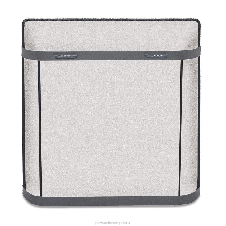 Plow & Hearth Średnia, niestandardowa osłona przeciwiskrowa z serii żelaznej - od 1501 do 2300 cali kwadratowych - czarna 02XR62917 kominek