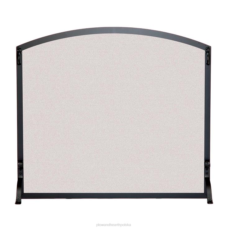 Plow & Hearth średnia, niestandardowa płaska osłona z łukowatym blatem - 1351 do 2300 cali kwadratowych - czarna 02XR62931 kominek