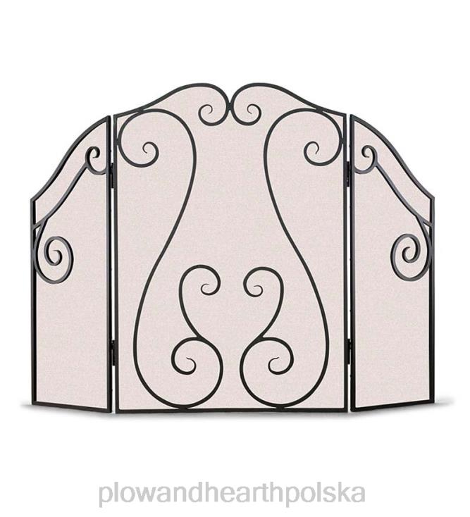 Plow & Hearth zabytkowy ekran przewijania - czarny 02XR62897 kominek